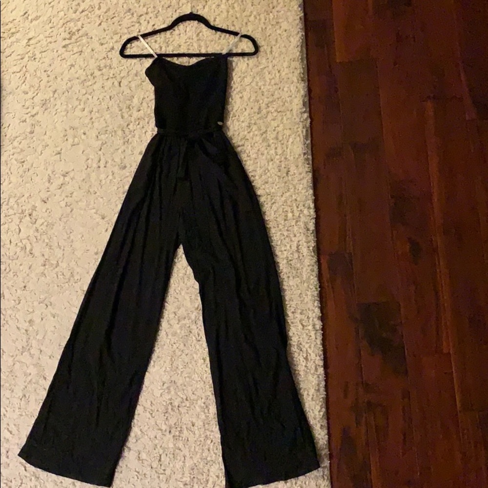 Guess black jumpsuit with pockets